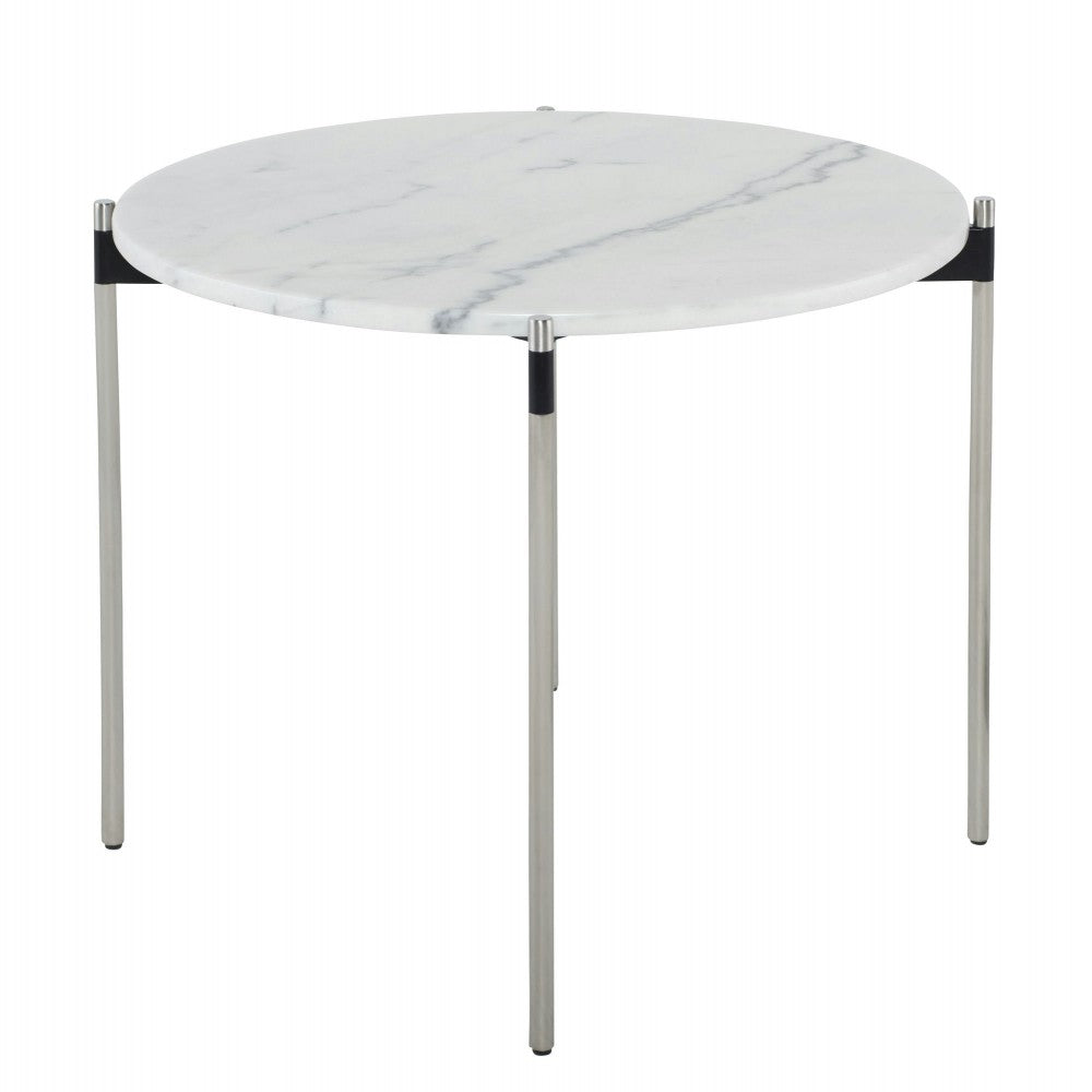 Pixie White Stone Side Table, HGNA488