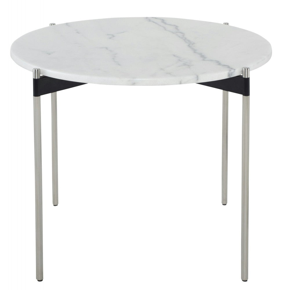 Pixie White Stone Side Table, HGNA488