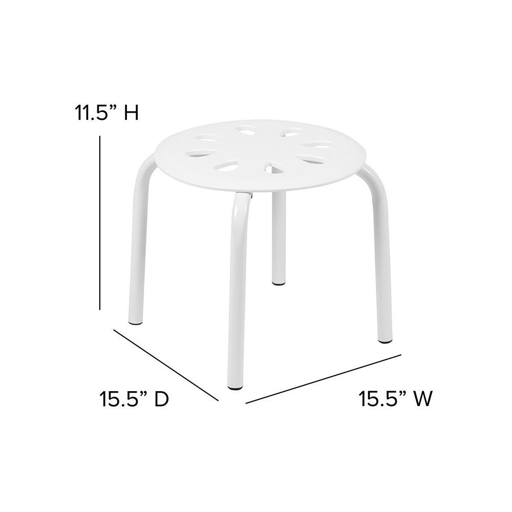 Plastic Nesting Stack Stools, 11.5"Height, Assorted Colors (5 Pack)