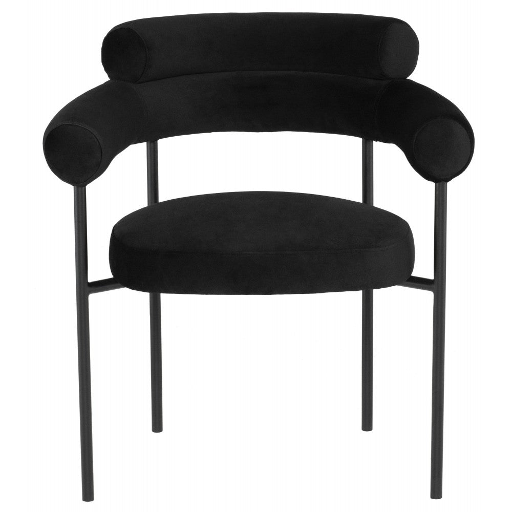 Portia Black Fabric Dining Chair