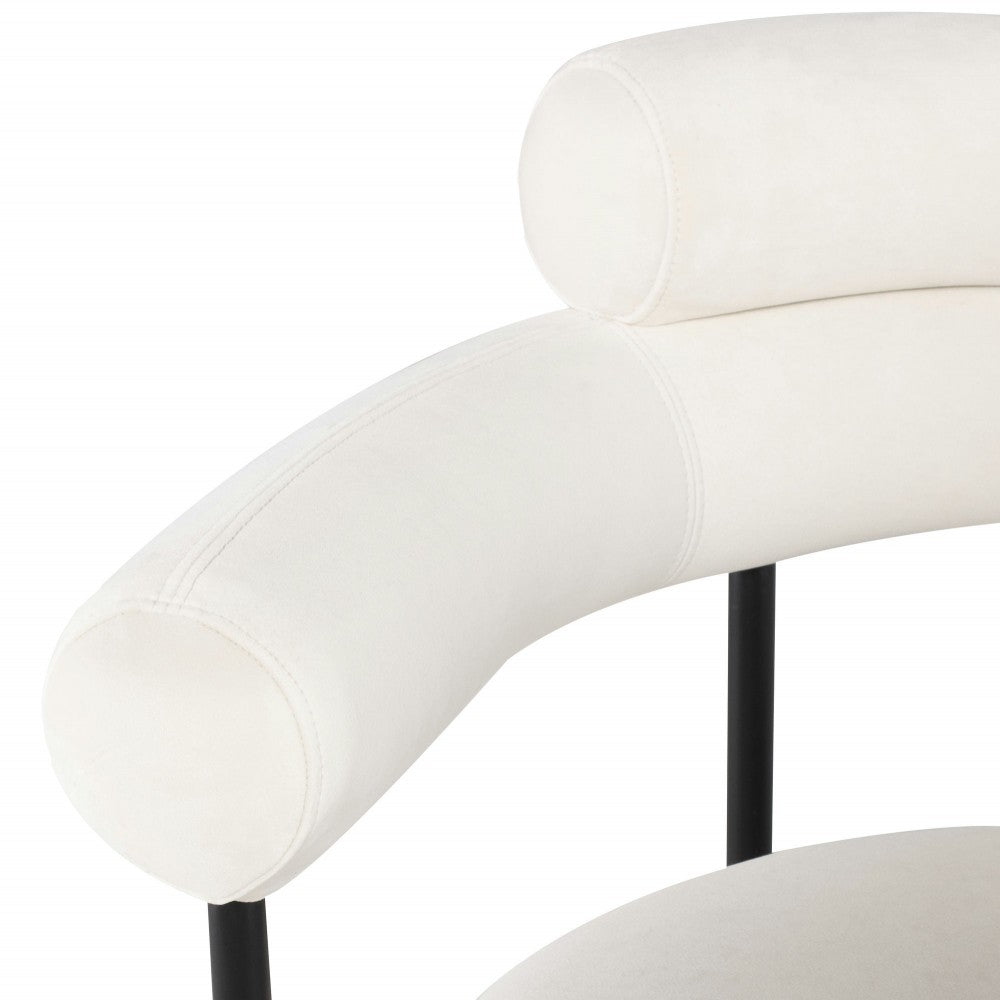 Portia Oyster Fabric Dining Chair