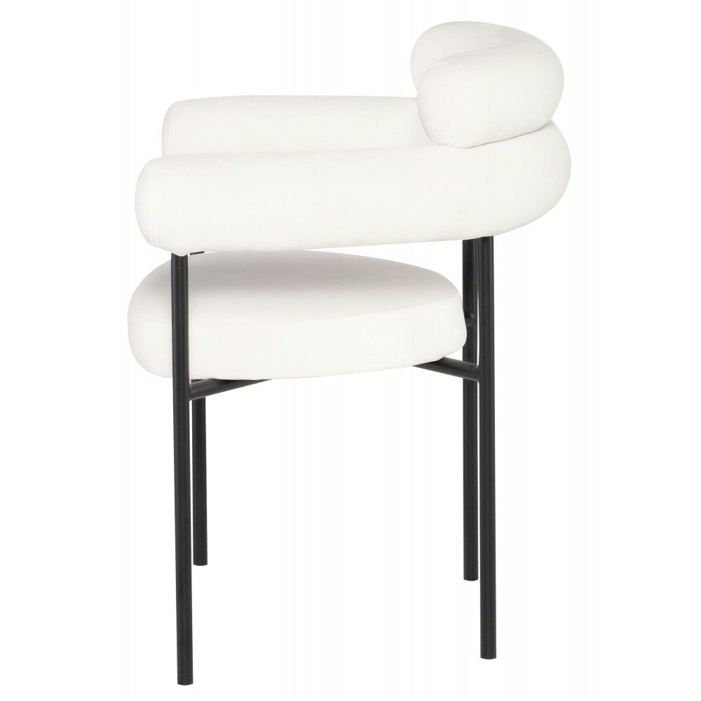 Portia Oyster Fabric Dining Chair
