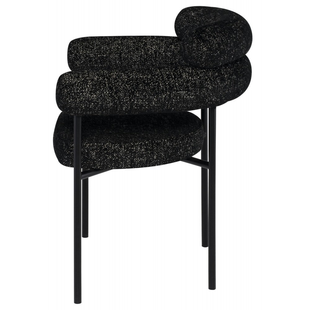 Portia Salt & Pepper Fabric Dining Chair