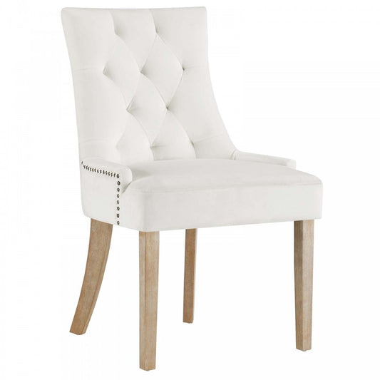 Pose Performance Velvet Dining Chair, Ivory