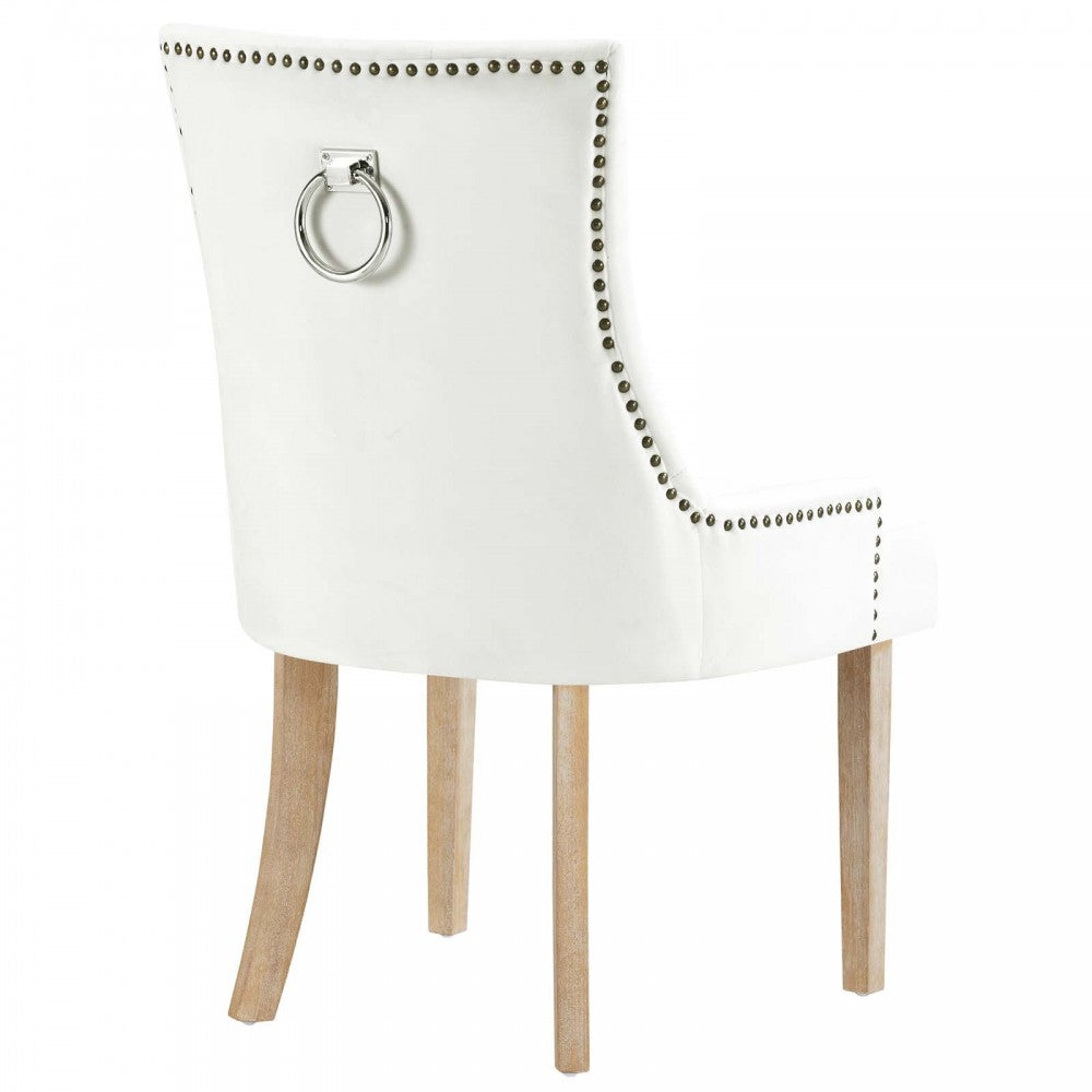 Pose Performance Velvet Dining Chair, Ivory