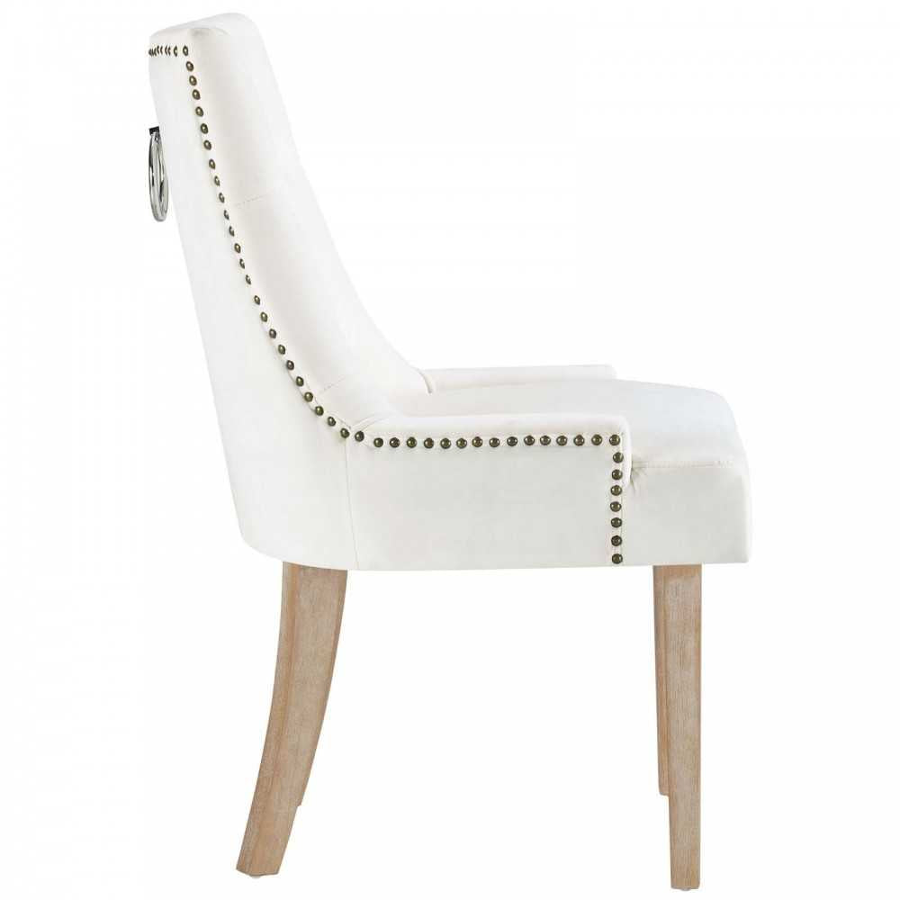 Pose Performance Velvet Dining Chair, Ivory