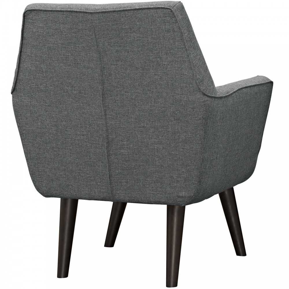 Posit Upholstered Fabric Armchair, Gray