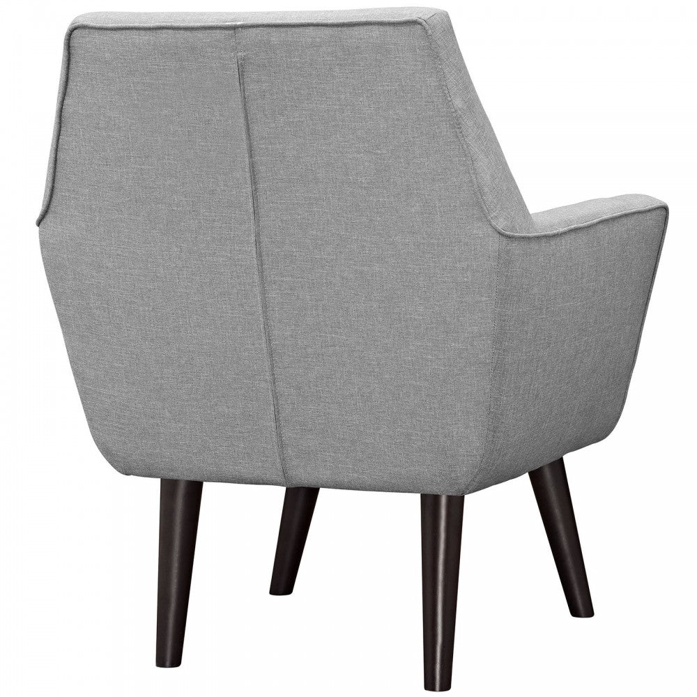 Posit Upholstered Fabric Armchair, Light Gray