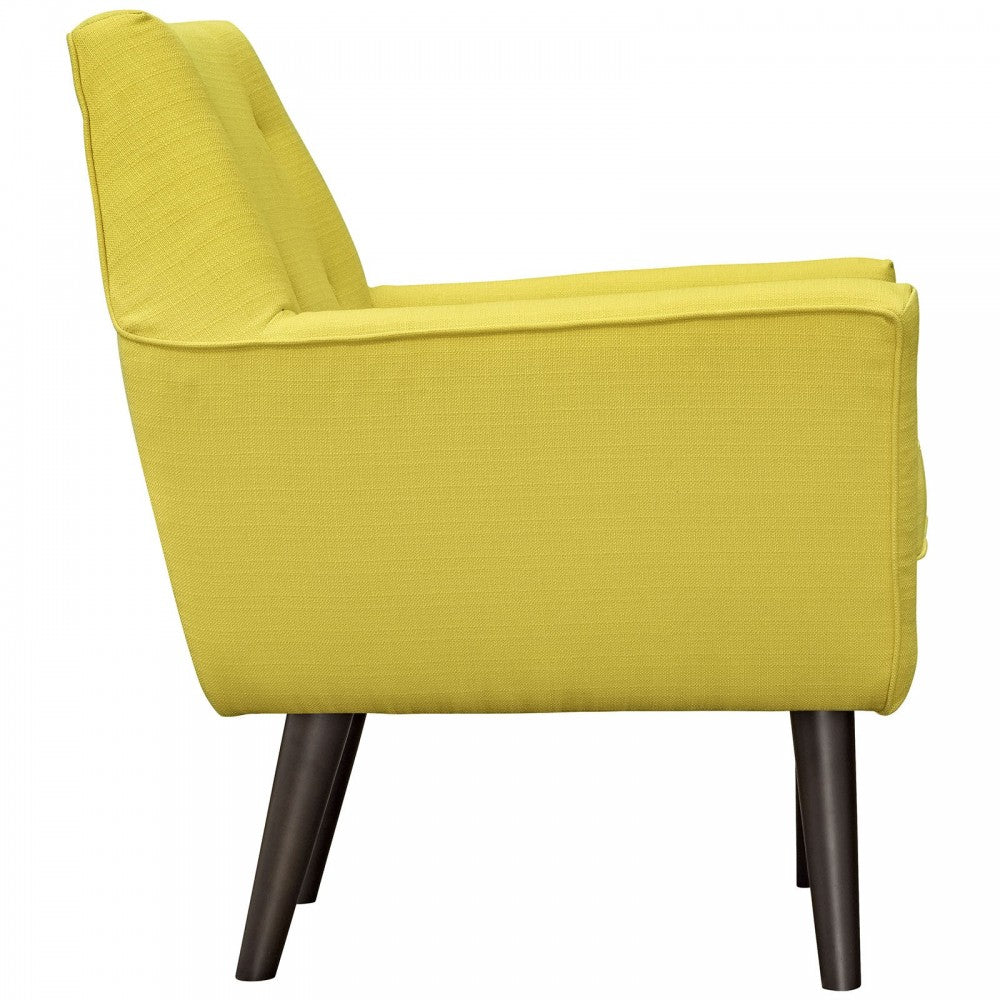 Posit Upholstered Fabric Armchair, Sunny