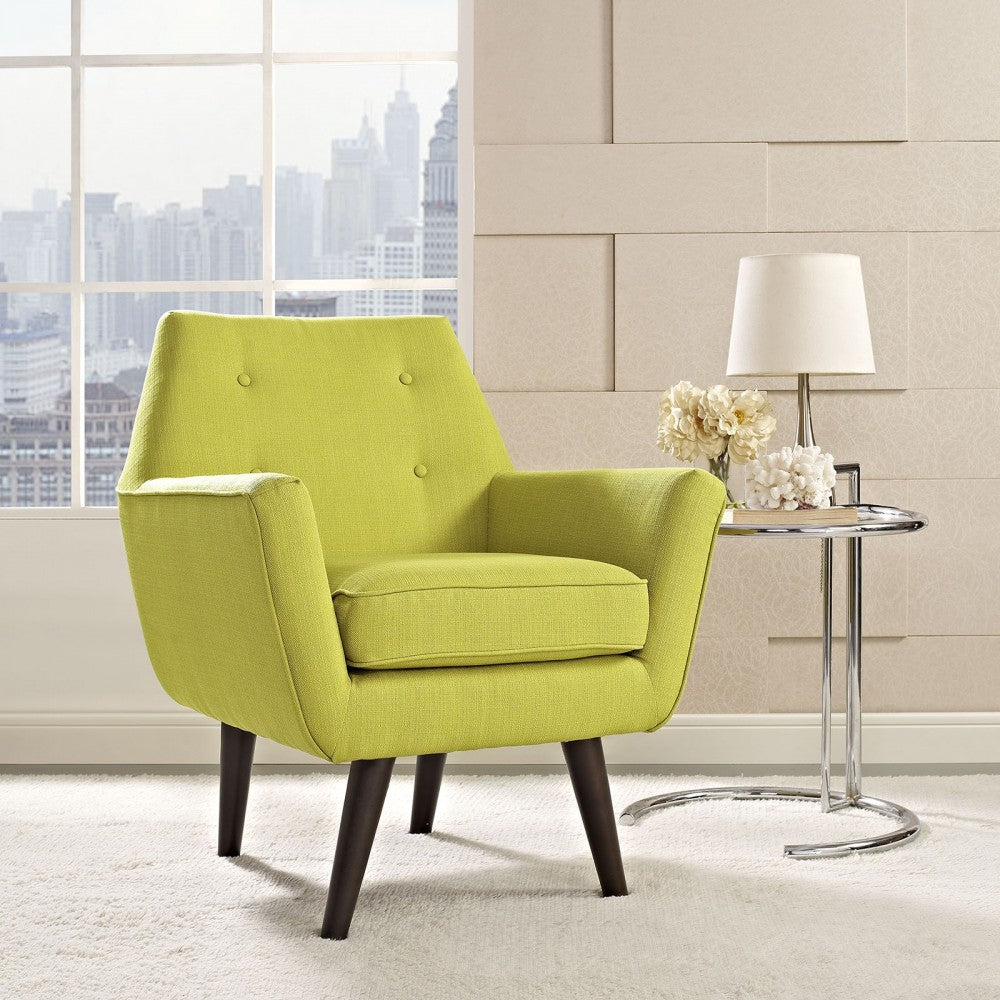 Posit Upholstered Fabric Armchair, Wheatgrass