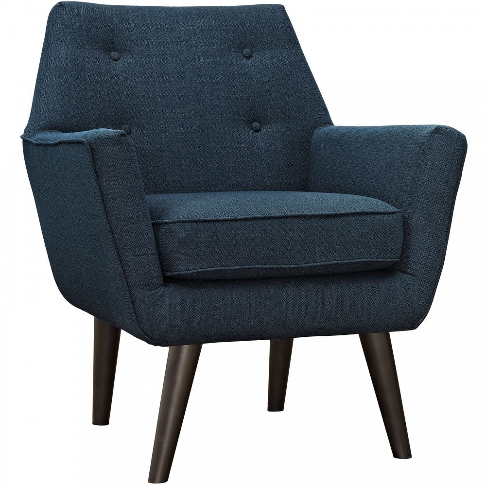 Posit Upholstered Fabric Armchair, Azure