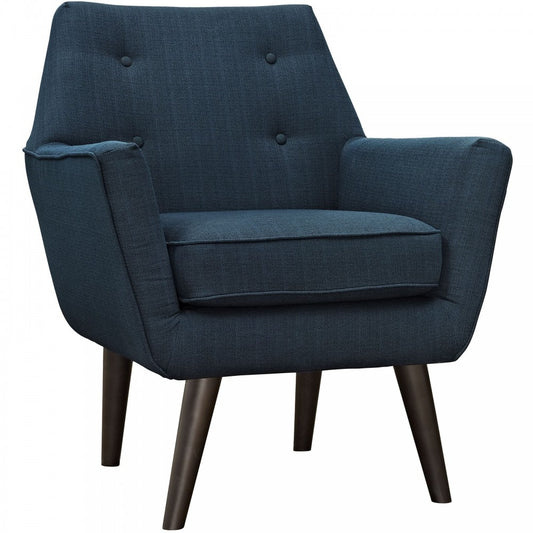 Posit Upholstered Fabric Armchair, Azure