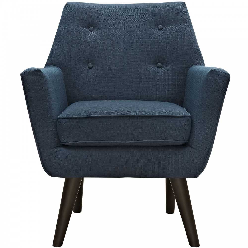 Posit Upholstered Fabric Armchair, Azure