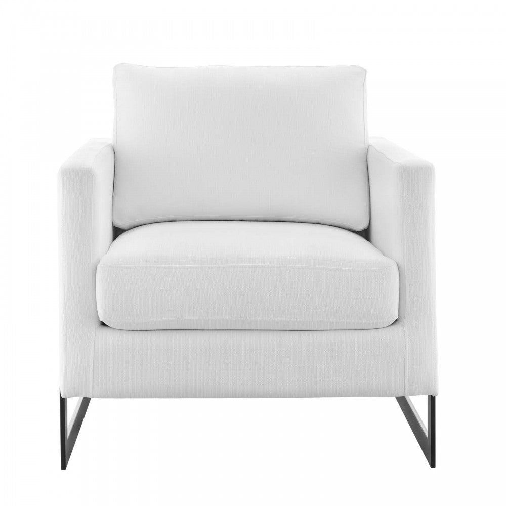 Posse Upholstered Fabric Accent Chair, Black White