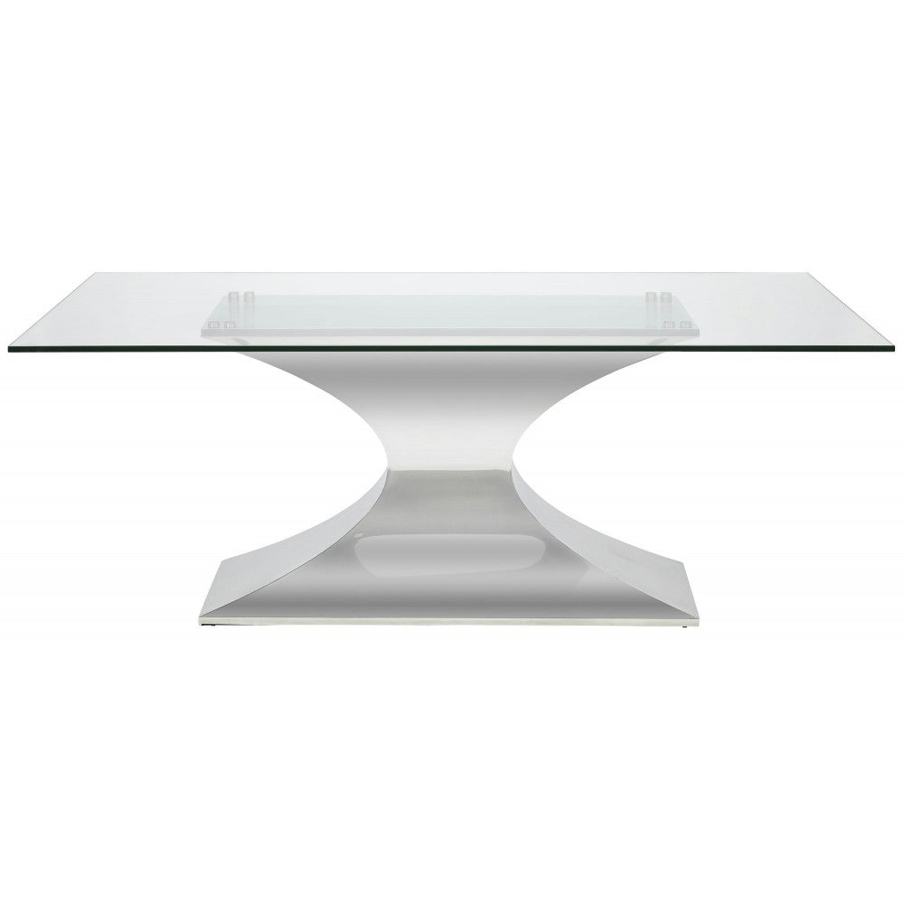 Praetorian Silver Metal Dining Table, HGSX222