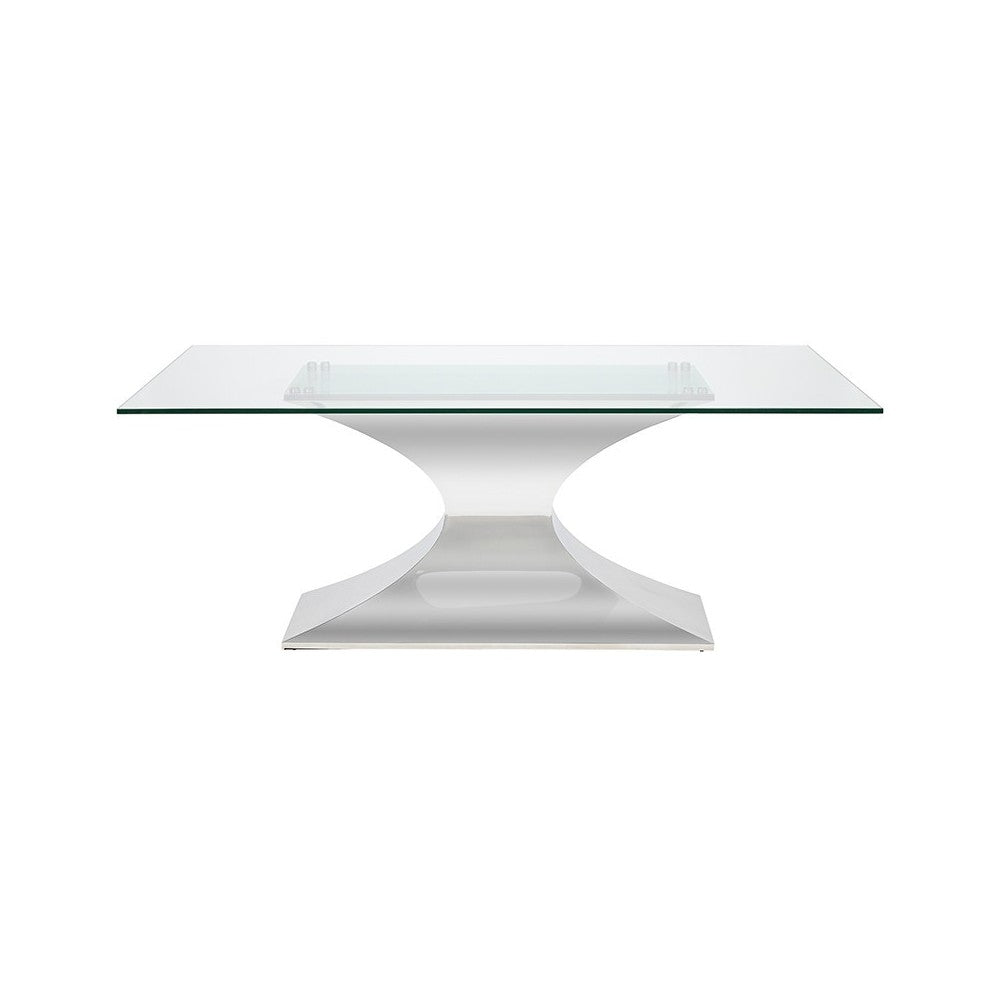 Praetorian Silver Metal Dining Table, HGSX223