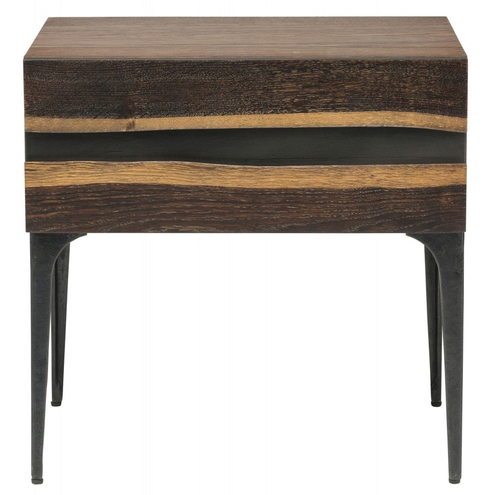 Prana Seared Wood Side Table, HGSR614