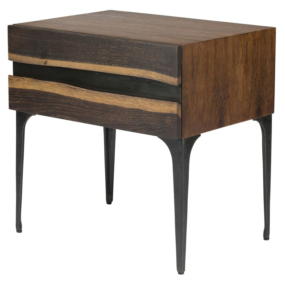 Prana Seared Wood Side Table, HGSR614