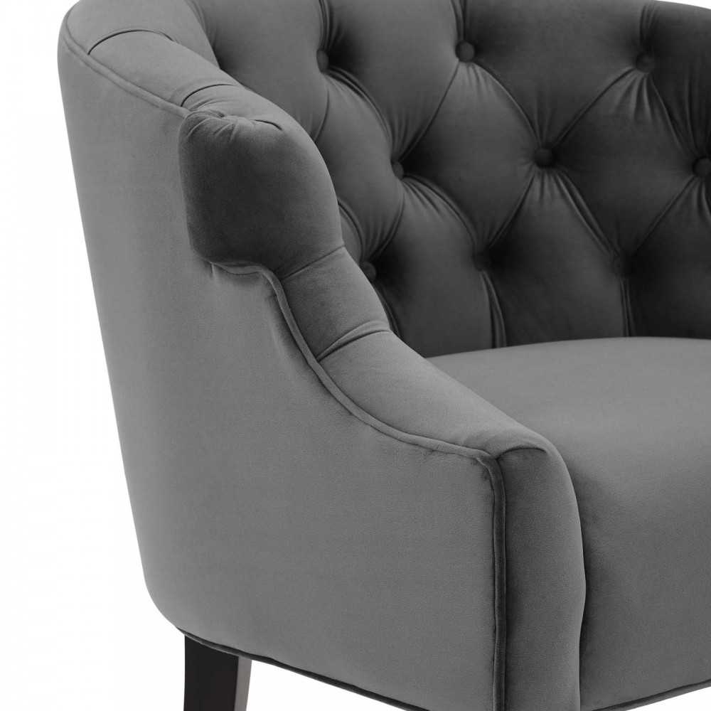 Precept Armchair Performance Velvet Set of 2, Gray