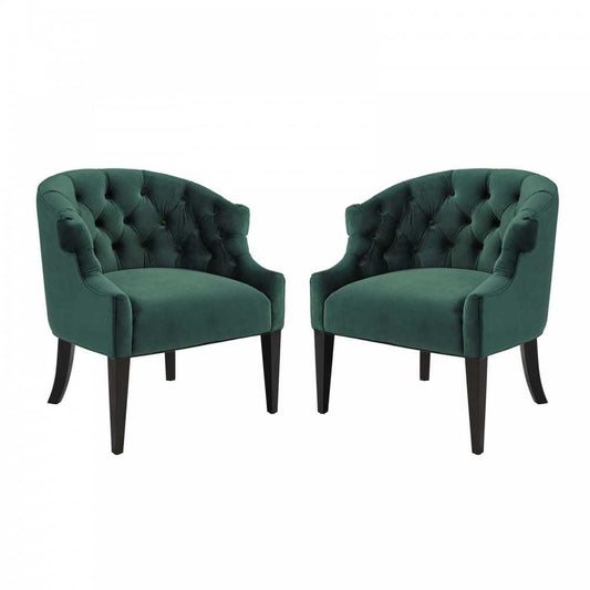 Precept Armchair Performance Velvet Set of 2, Green