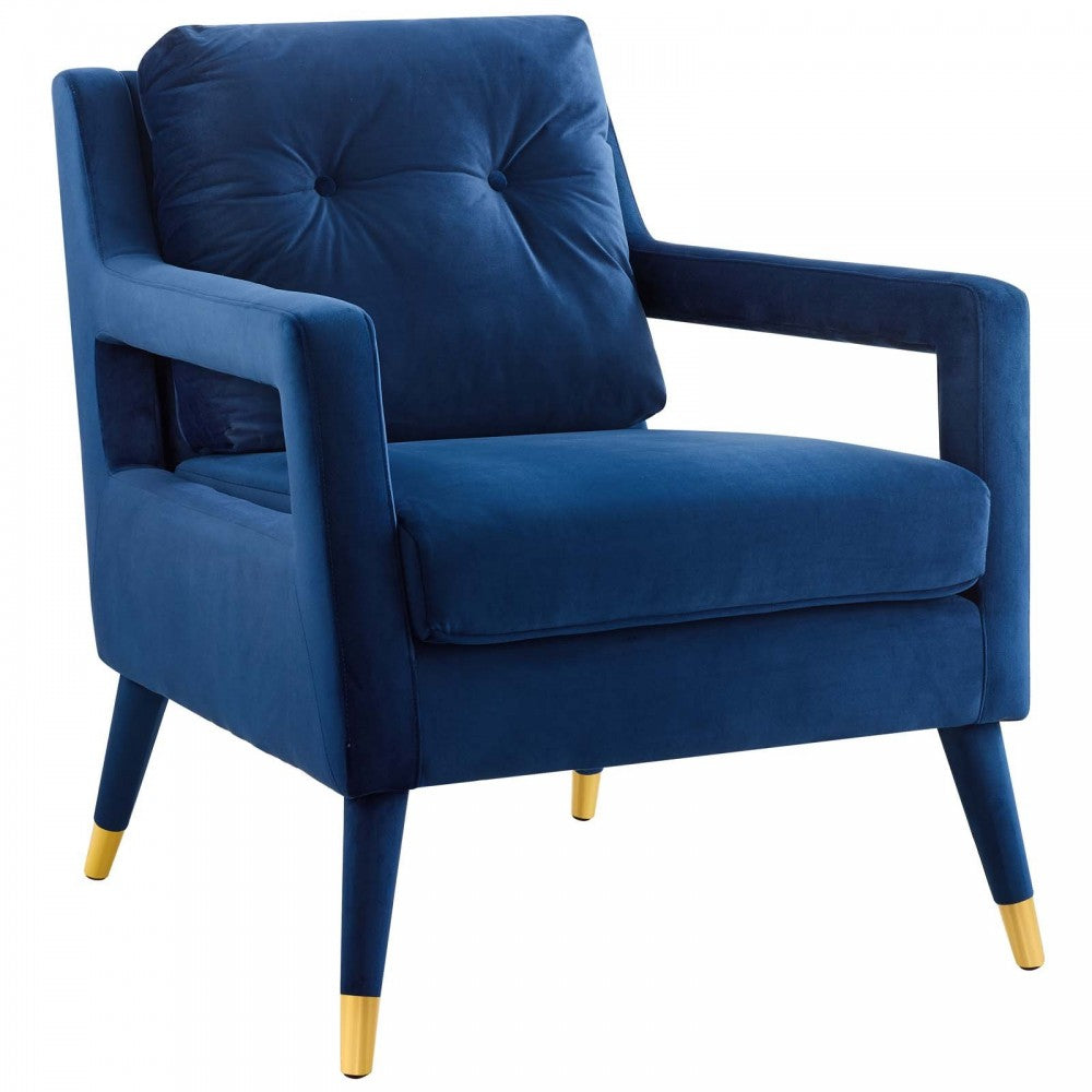 Premise Armchair Performance Velvet Set of 2, Navy