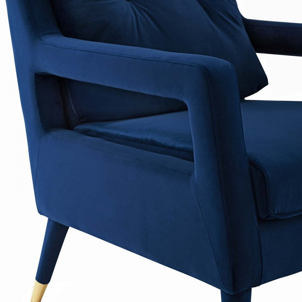Premise Armchair Performance Velvet Set of 2, Navy