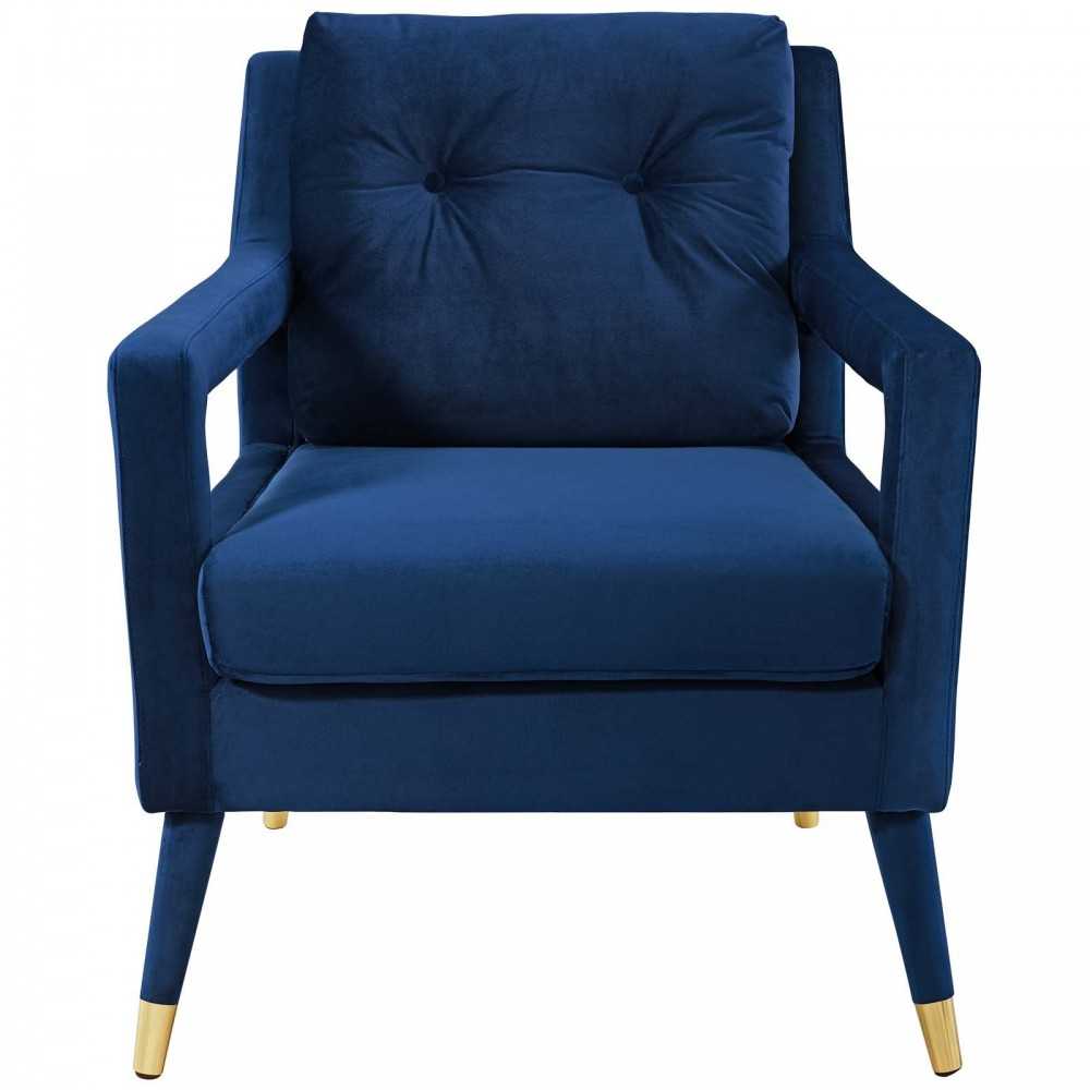 Premise Armchair Performance Velvet Set of 2, Navy