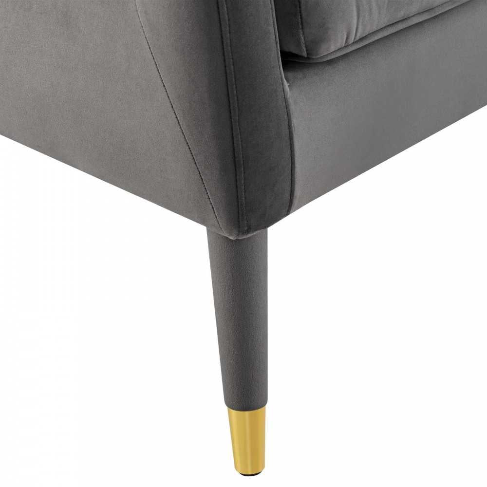 Premise Armchair Performance Velvet Set of 2, Gray