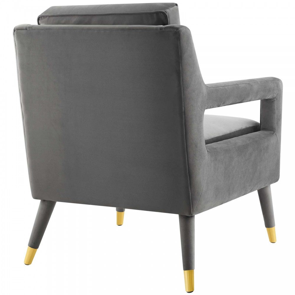 Premise Armchair Performance Velvet Set of 2, Gray