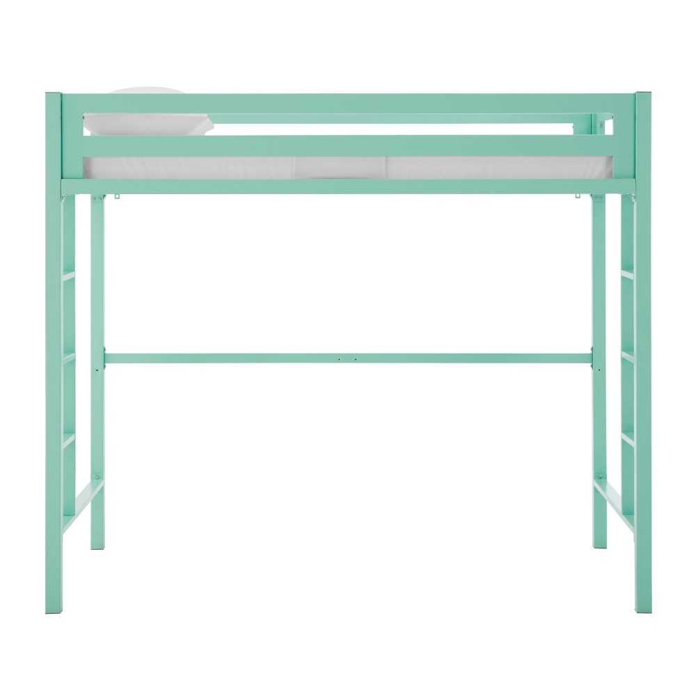 Premium Deluxe Twin Metal Loft Bed - Mint