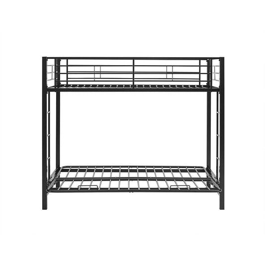 Premium Metal Twin over Futon Bunk Bed - Black