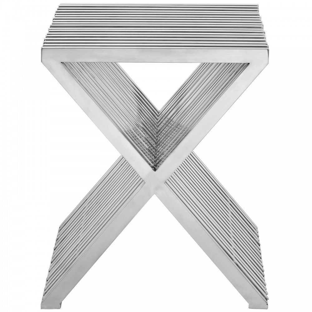 Press Stainless Steel Side Table