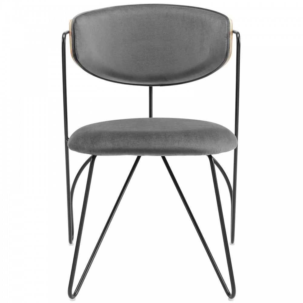 Prevail Black Frame Dining and Accent Performance Velvet Chair