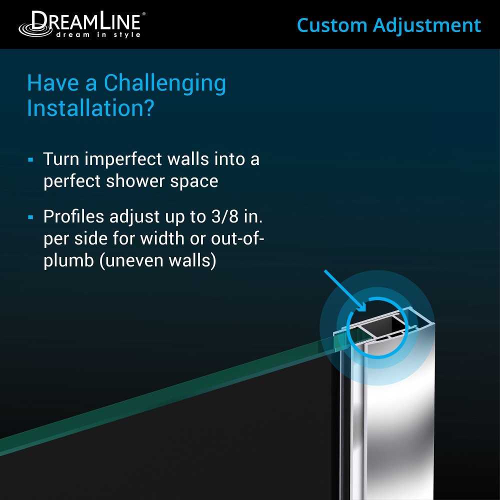 Prism 34 1/8 in. x 72 in. Frameless Neo-Angle Pivot Shower Enclosure in Brushed Nickel