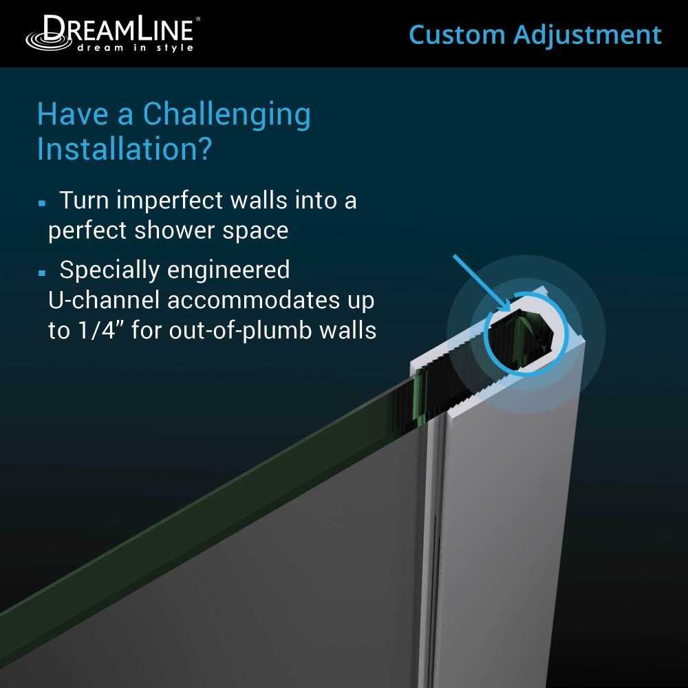 Prism Plus 40 in. x 72 in. Frameless Neo-Angle Hinged Shower Enclosure in Satin Black