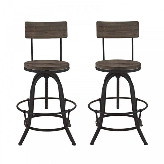 Procure Bar Stool Set of 2, Brown