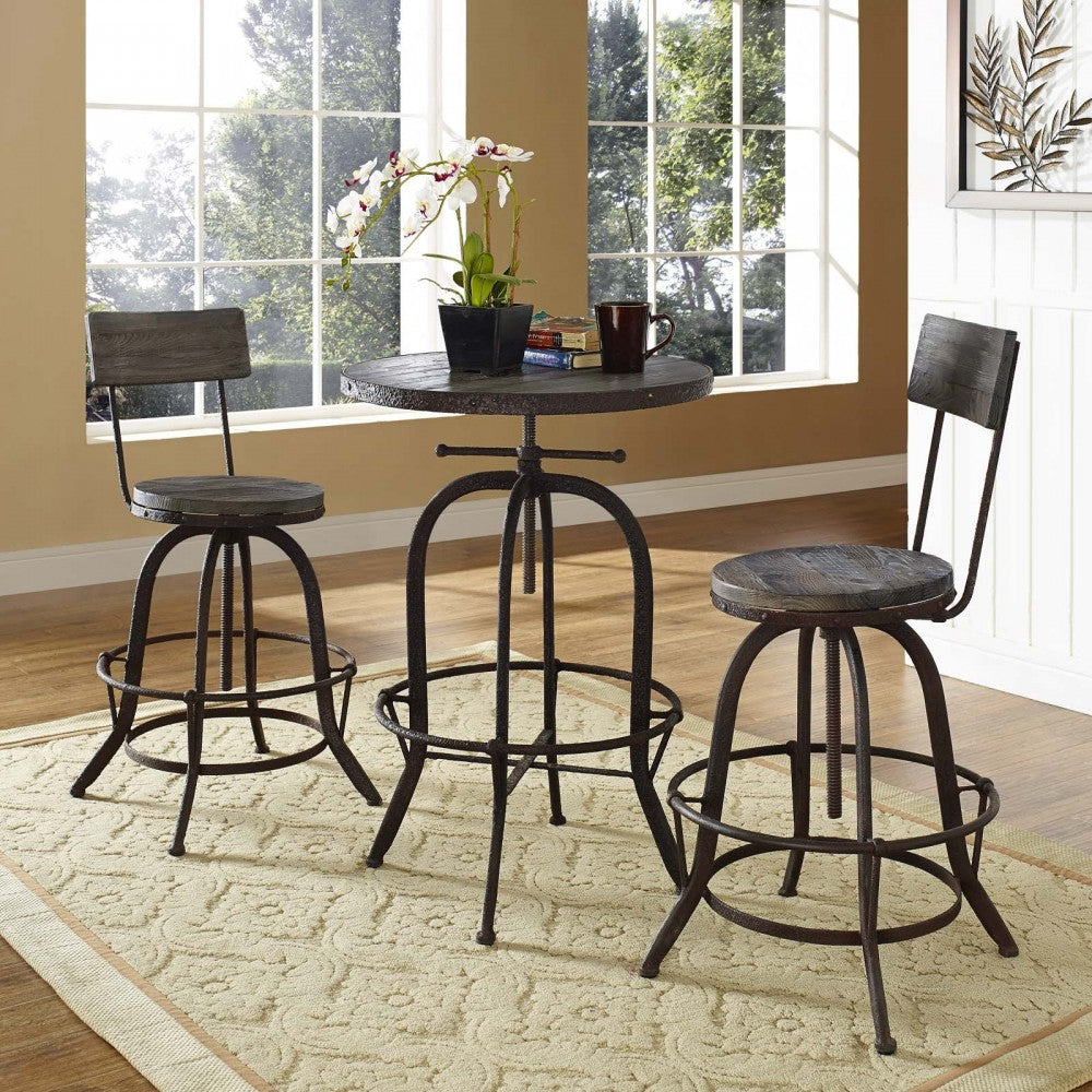 Procure Bar Stool Set of 2, Brown