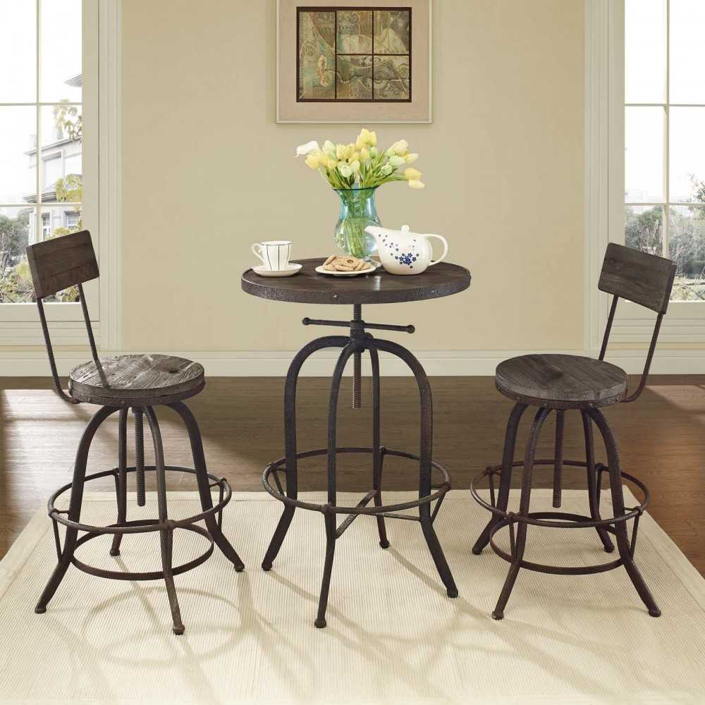 Procure Bar Stool Set of 2, Brown