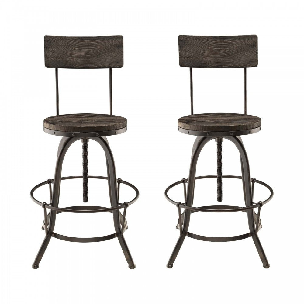 Procure Bar Stool Set of 2, Black