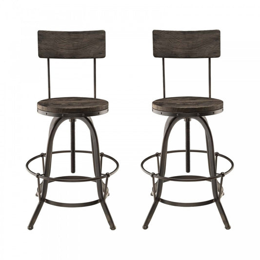 Procure Bar Stool Set of 2, Black