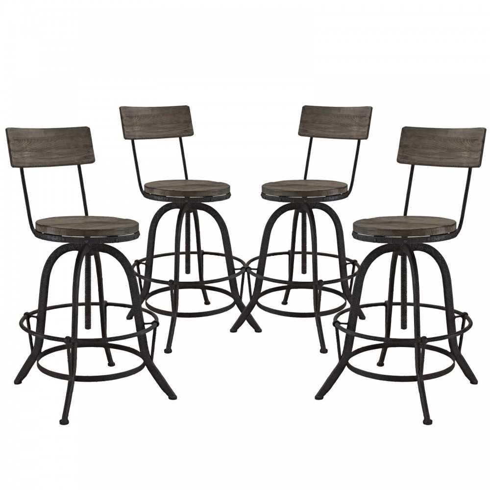 Procure Bar Stool Set of 4, Brown