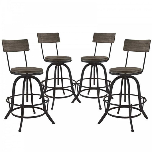 Procure Bar Stool Set of 4, Brown