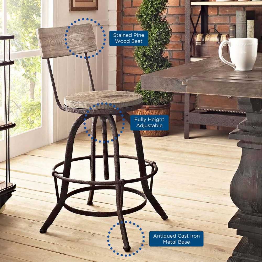 Procure Bar Stool Set of 4, Brown