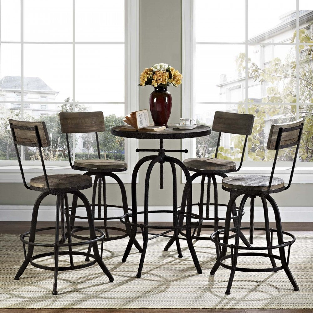 Procure Bar Stool Set of 4, Brown