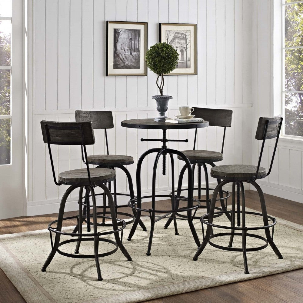 Procure Bar Stool Set of 4, Black