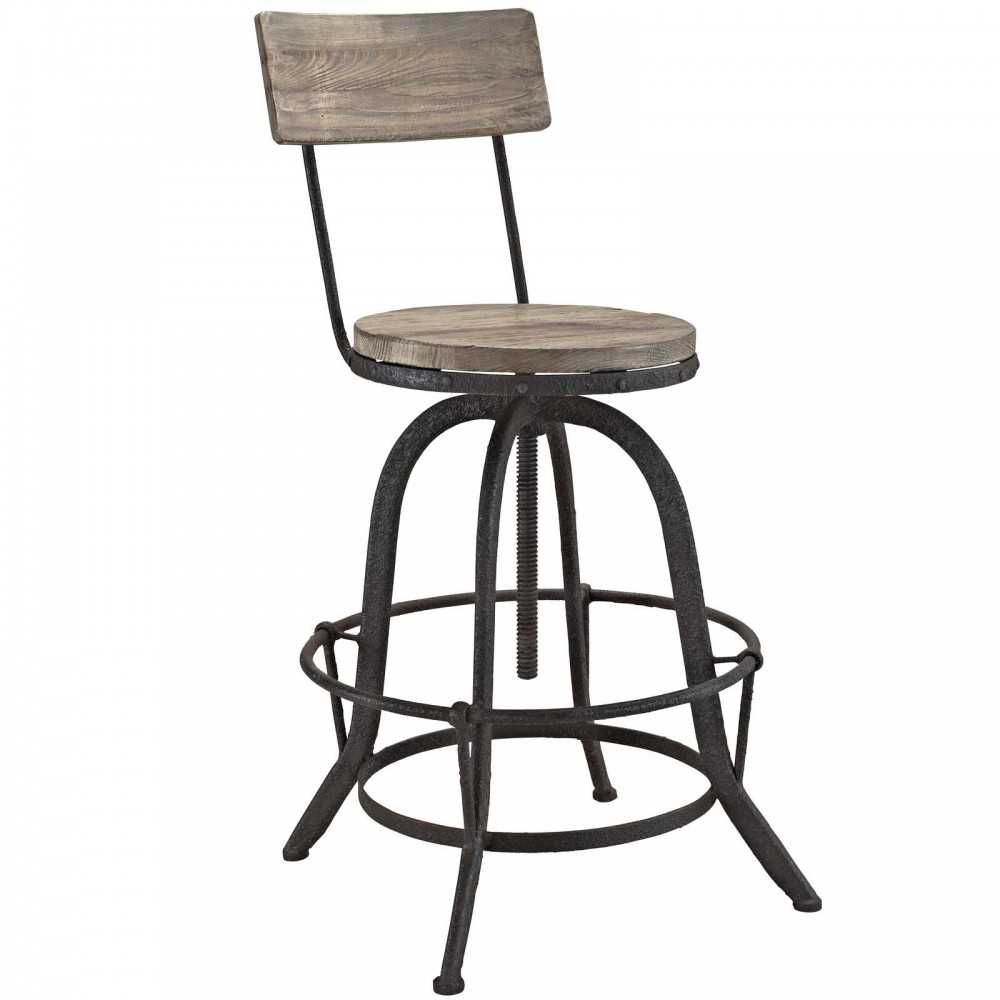 Procure Wood Bar Stool, Brown