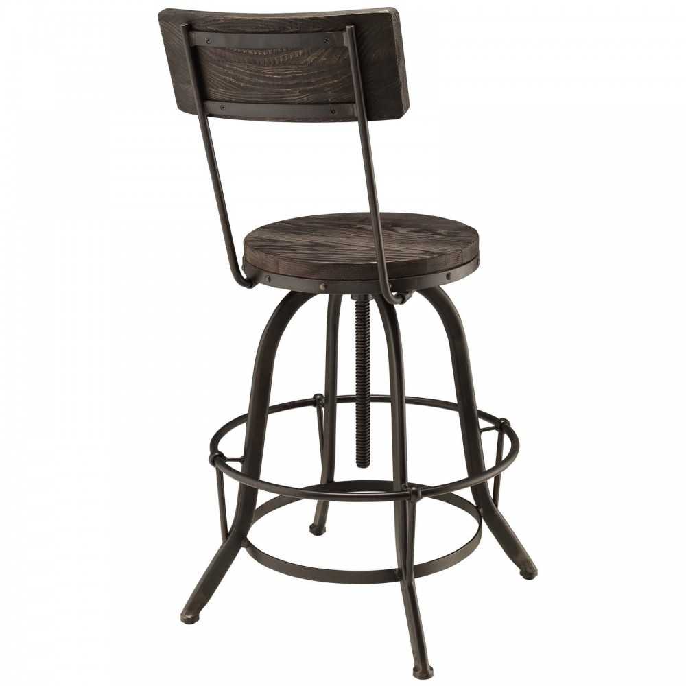 Procure Wood Bar Stool, Black