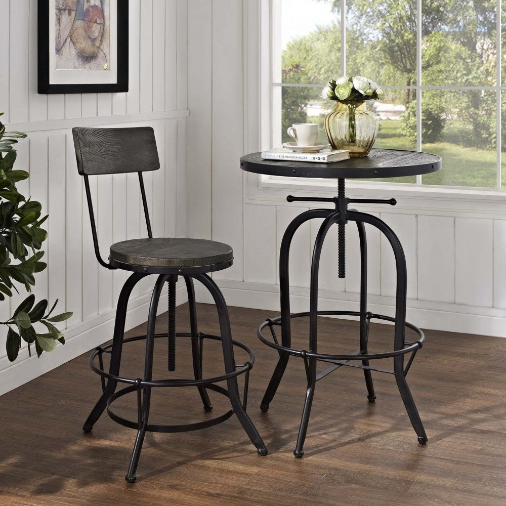 Procure Wood Bar Stool, Black