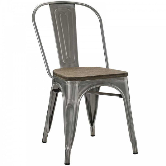 Promenade Bamboo Side Chair, Gunmetal