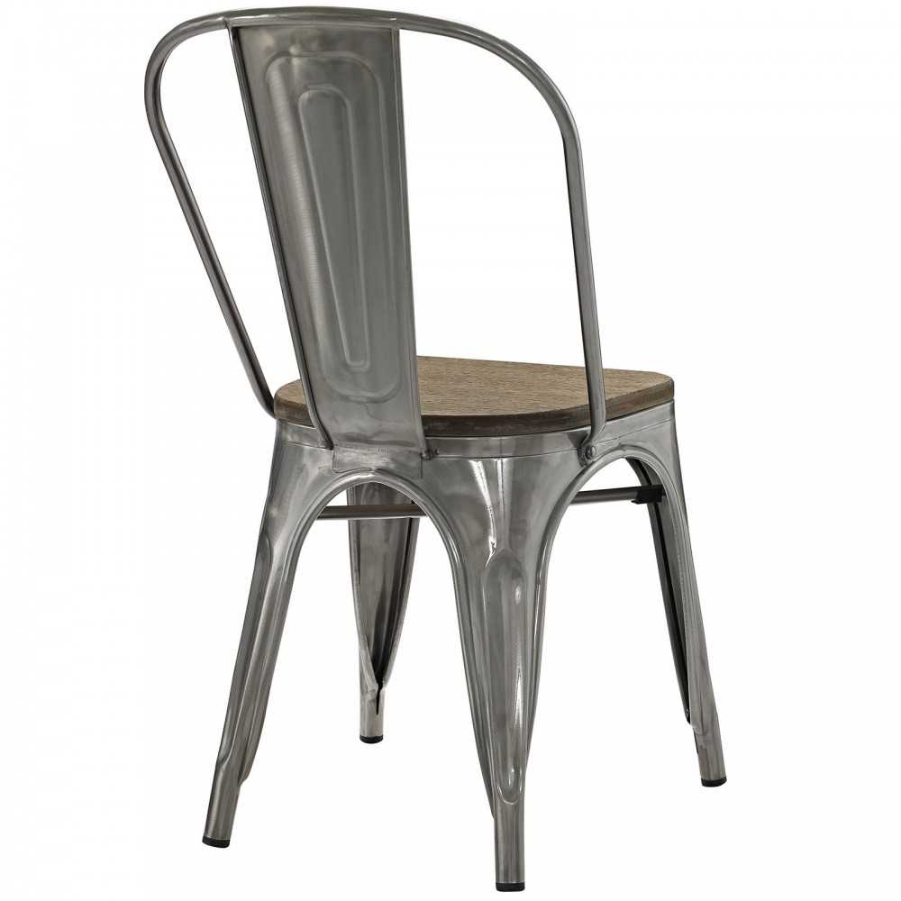 Promenade Bamboo Side Chair, Gunmetal